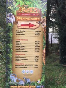 Fota Wildlife Park opening times