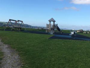 Playground and the carpark in Clashavodig