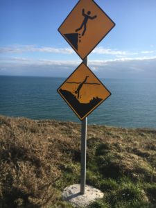 Ballycotton Cliffwalk, warning signs for the more difficult paths