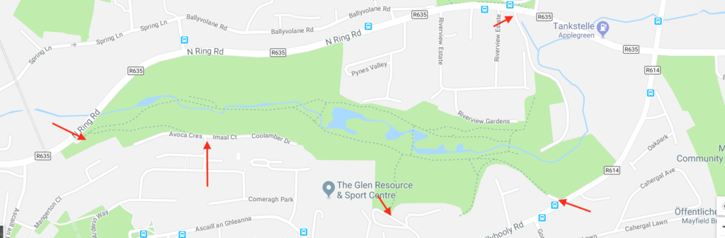 Glen River Park, map for overview